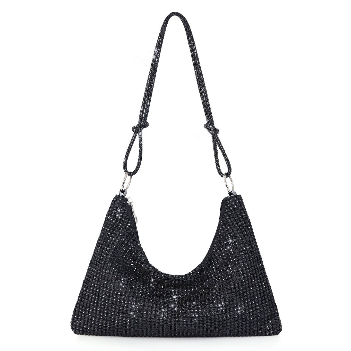 SUOSDEY Women's Rhinestone Evening Bag Sparkly Shoulder Bag for Party Wedding