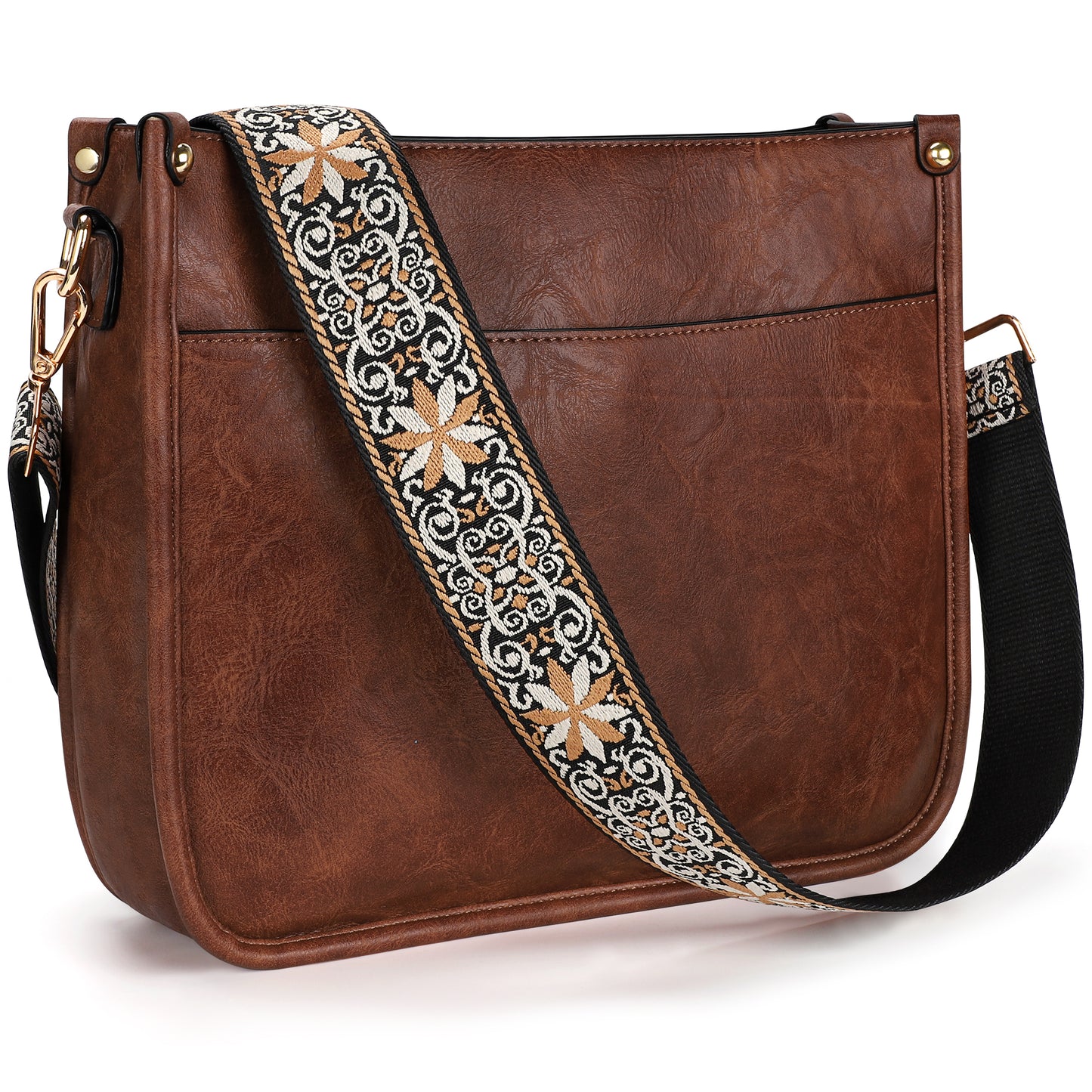 SUOSDEY Crossbody Bags for Women Trendy Vegan Leather Hobo Purses Shoulder Handbags