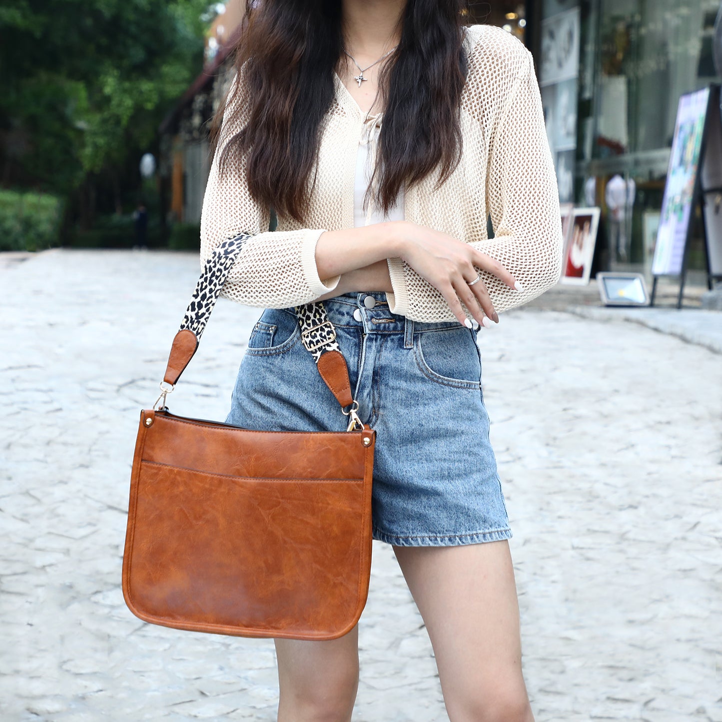 SUOSDEY Crossbody Bags for Women Trendy Vegan Leather Hobo Purses Shoulder Handbags