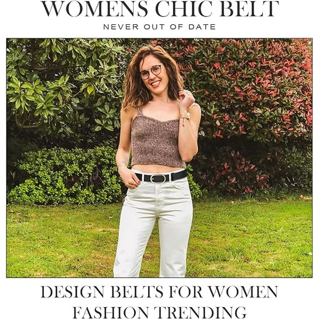 SUOSDEY Casual Belts for Women Leather Waist Belt for Dress Jeans Pants 3pack