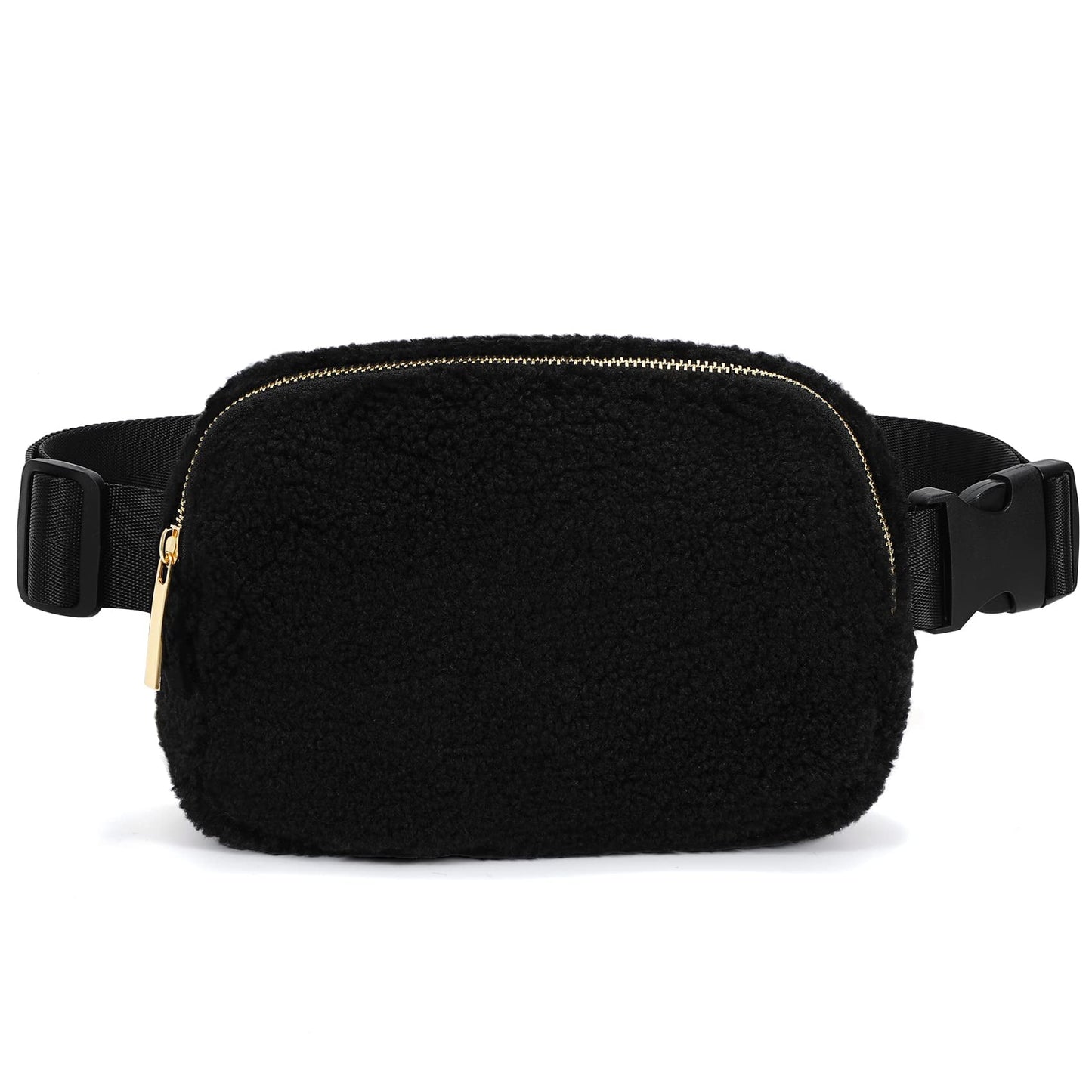SUOSDEY Women Fleece Belt Bag Adjustable Fanny Pack Crossbody Bag For Travel, Running