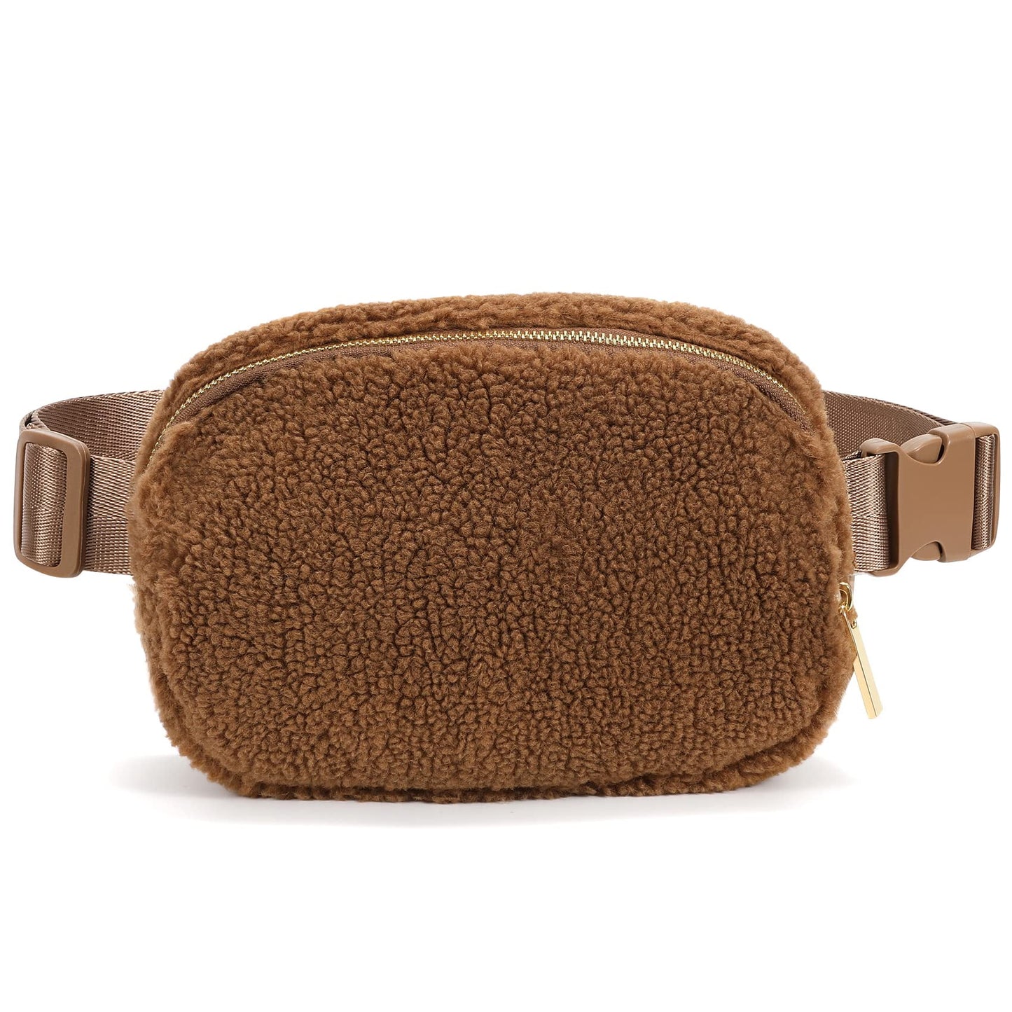 SUOSDEY Women Fleece Belt Bag Adjustable Fanny Pack Crossbody Bag For Travel, Running