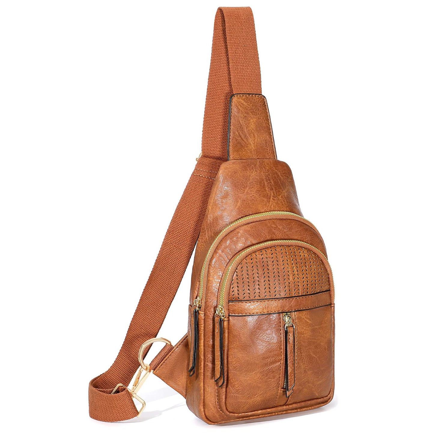 SUOSDEY Small Sling Bag for Women Vegan Leather Fanny Pack Crossbody Bags for Travel