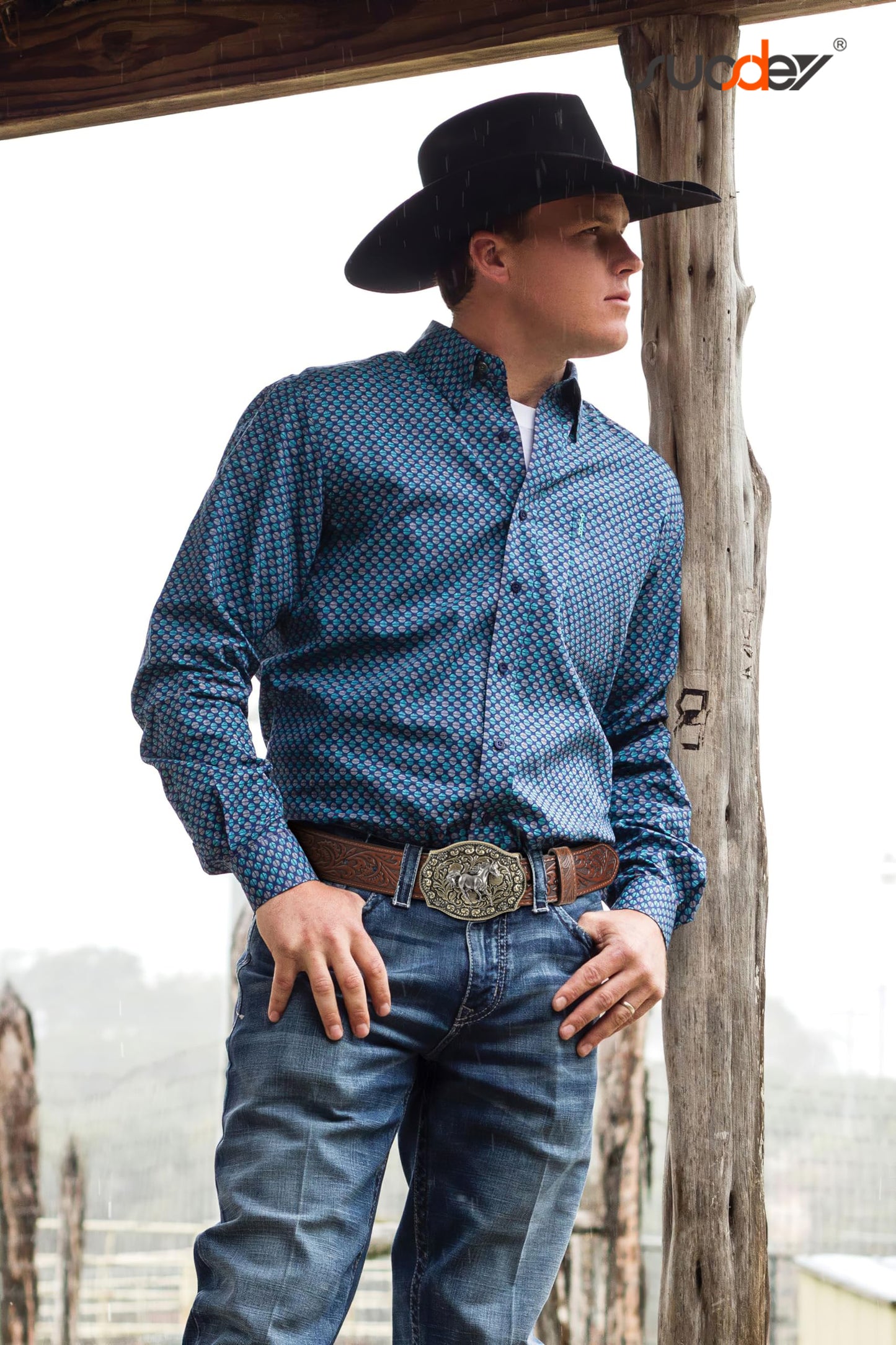 SUOSDEY Men Western Leather Belts for Women,Cowboy Cowgirl Embossed Belts for Jeans Christmas Gifts