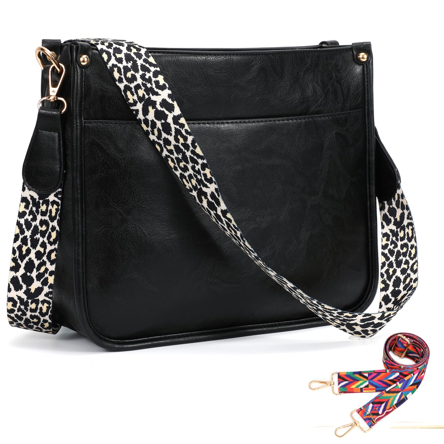 SUOSDEY Crossbody Bags for Women Trendy Vegan Leather Hobo Purses Shoulder Handbags