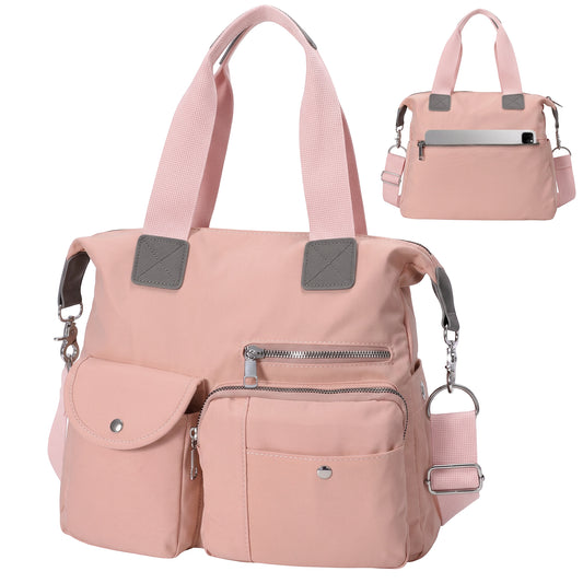 SUOSDEY Casual Tote Bags for Women with Multiple Pockets,Large Capacity Nylon Crossbody Work Shoulder Handbag for Ladies