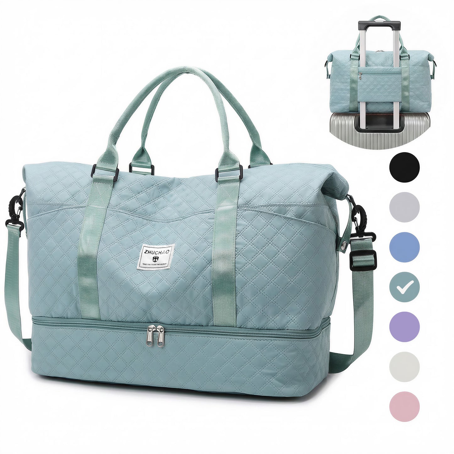 SUOSDEY Overnight Duffle Bag for Travel,Weekender Bags with Shoes Compartment,Hospital Bag for Labor and Delivery,Carry On Bag for Women,Travel,Gym,Weekend