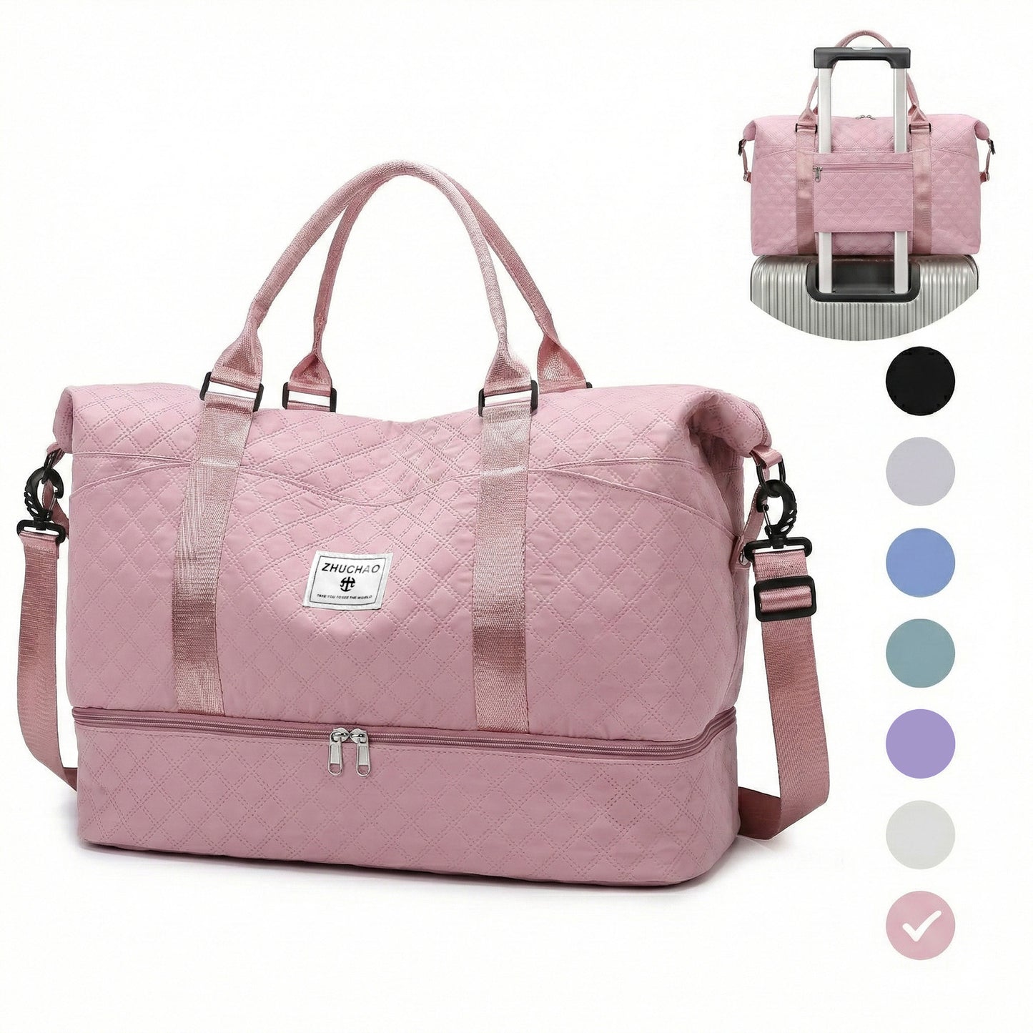 SUOSDEY Overnight Duffle Bag for Travel,Weekender Bags with Shoes Compartment,Hospital Bag for Labor and Delivery,Carry On Bag for Women,Travel,Gym,Weekend