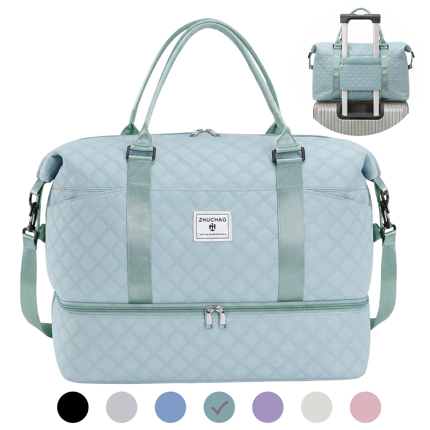 SUOSDEY Overnight Duffle Bag for Travel,Weekender Bags with Shoes Compartment,Hospital Bag for Labor and Delivery,Carry On Bag for Women,Travel,Gym,Weekend