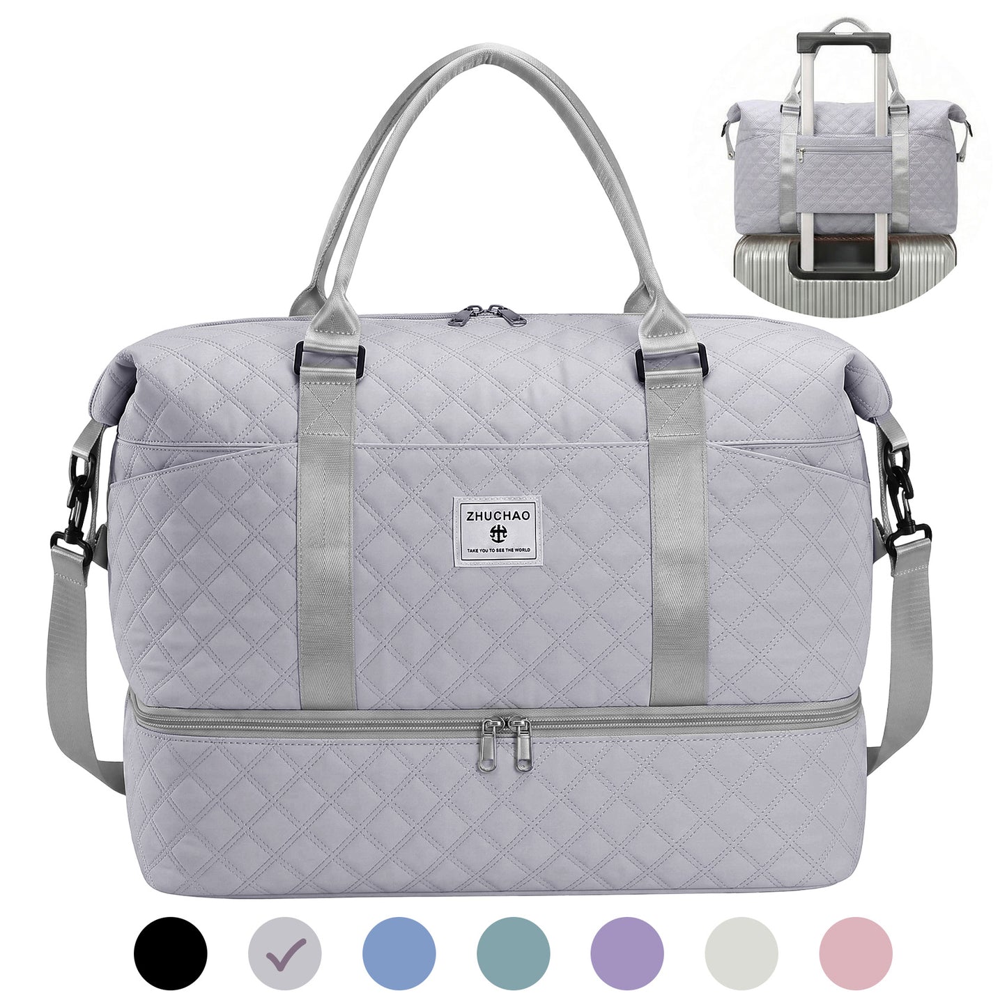 SUOSDEY Overnight Duffle Bag for Travel,Weekender Bags with Shoes Compartment,Hospital Bag for Labor and Delivery,Carry On Bag for Women,Travel,Gym,Weekend