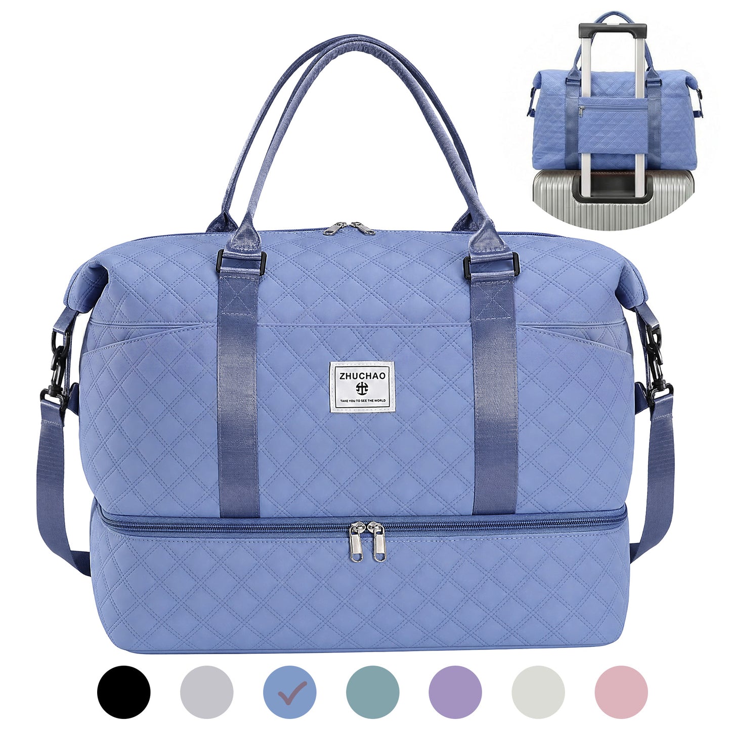 SUOSDEY Overnight Duffle Bag for Travel,Weekender Bags with Shoes Compartment,Hospital Bag for Labor and Delivery,Carry On Bag for Women,Travel,Gym,Weekend