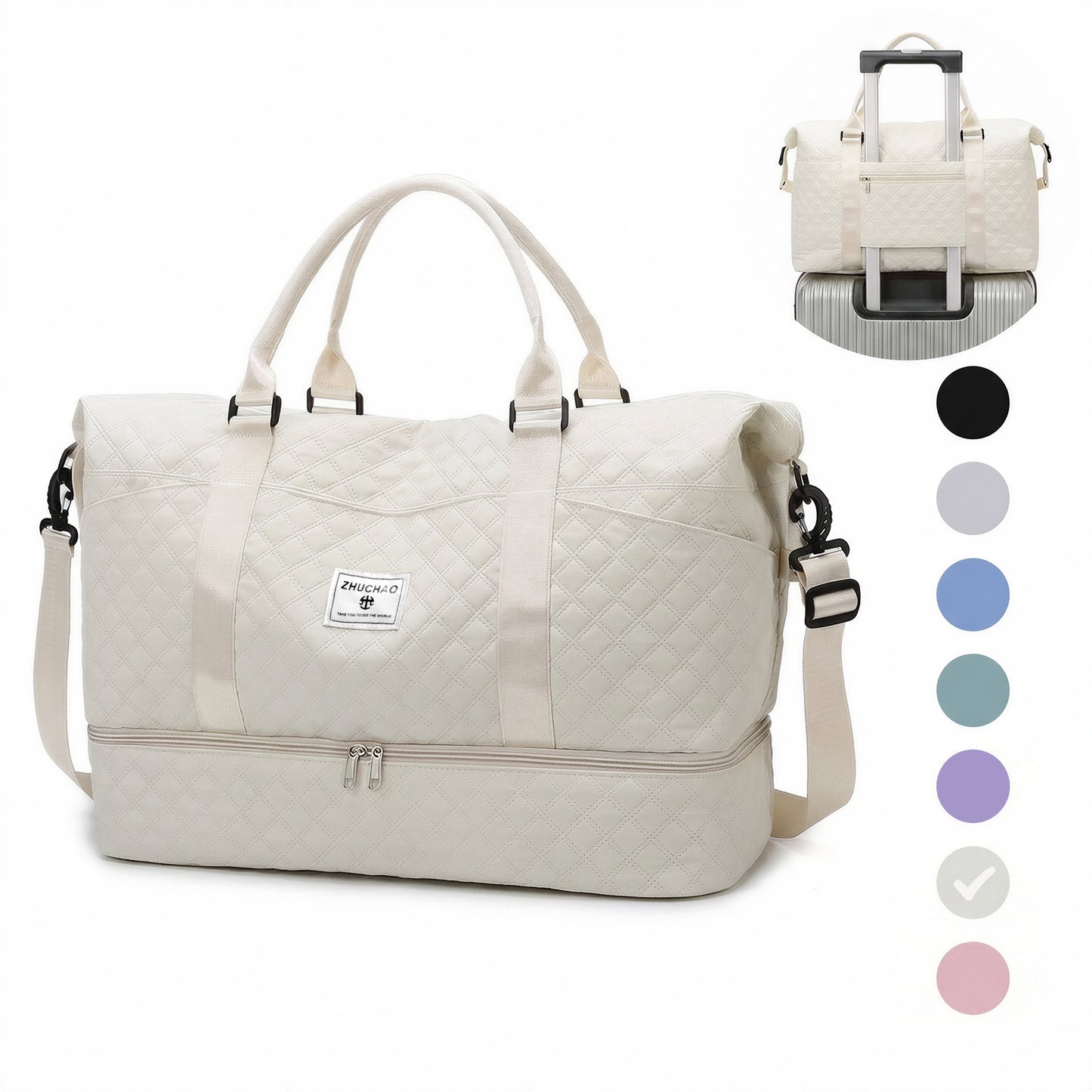 SUOSDEY Overnight Duffle Bag for Travel,Weekender Bags with Shoes Compartment,Hospital Bag for Labor and Delivery,Carry On Bag for Women,Travel,Gym,Weekend