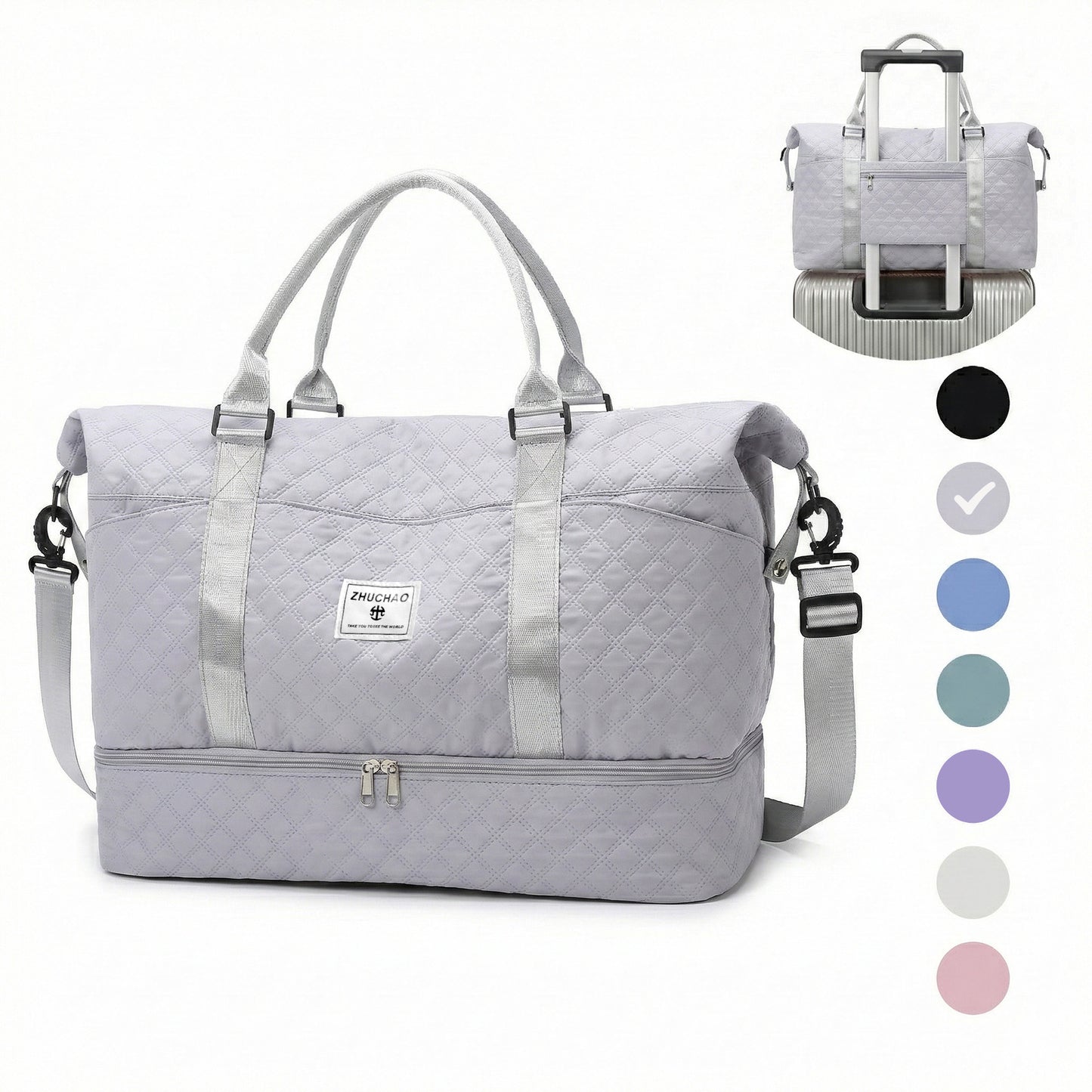 SUOSDEY Overnight Duffle Bag for Travel,Weekender Bags with Shoes Compartment,Hospital Bag for Labor and Delivery,Carry On Bag for Women,Travel,Gym,Weekend