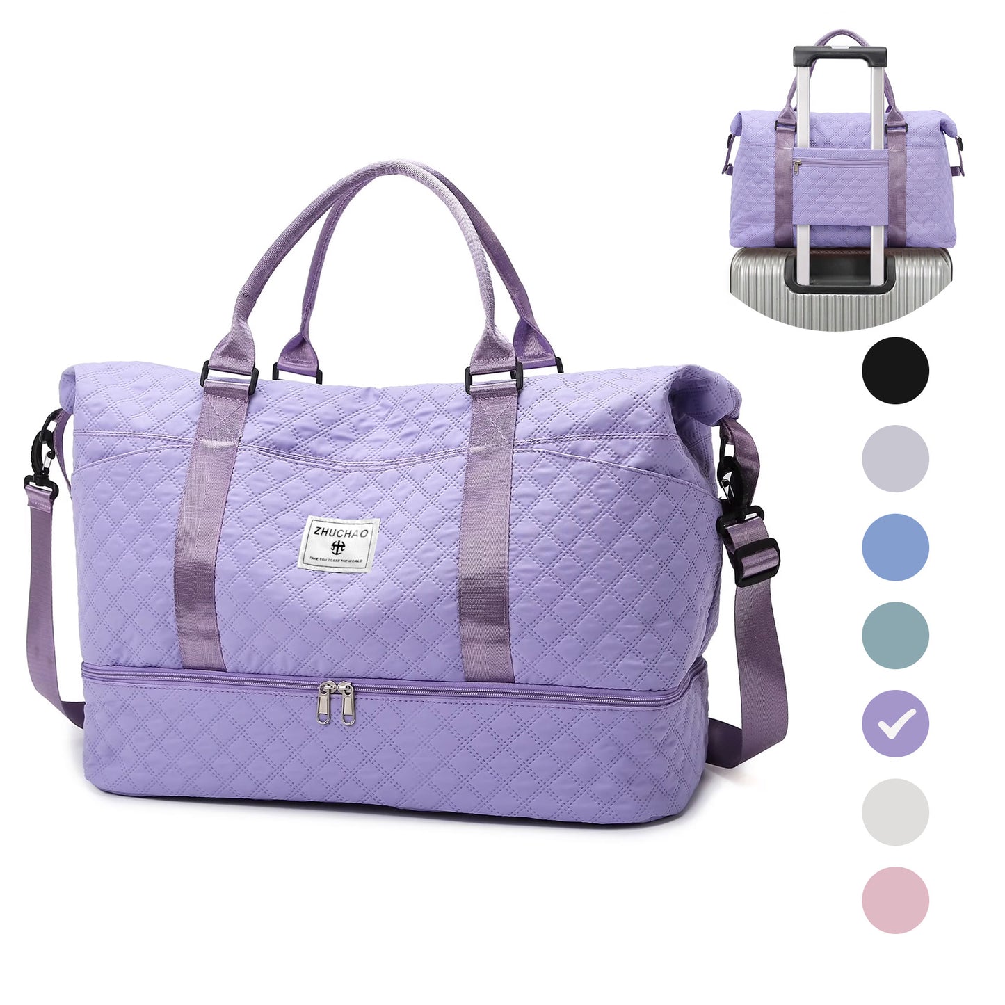 SUOSDEY Overnight Duffle Bag for Travel,Weekender Bags with Shoes Compartment,Hospital Bag for Labor and Delivery,Carry On Bag for Women,Travel,Gym,Weekend