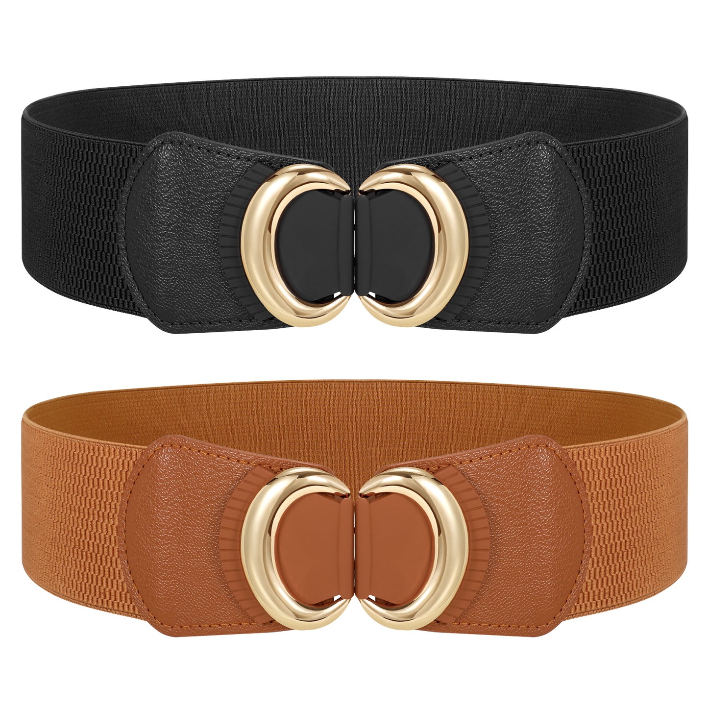 SUOSDEY Women Wide Waist Belt Fashion Elastic Belt for Dresses Stretchy Belt 2/3/4 Pack
