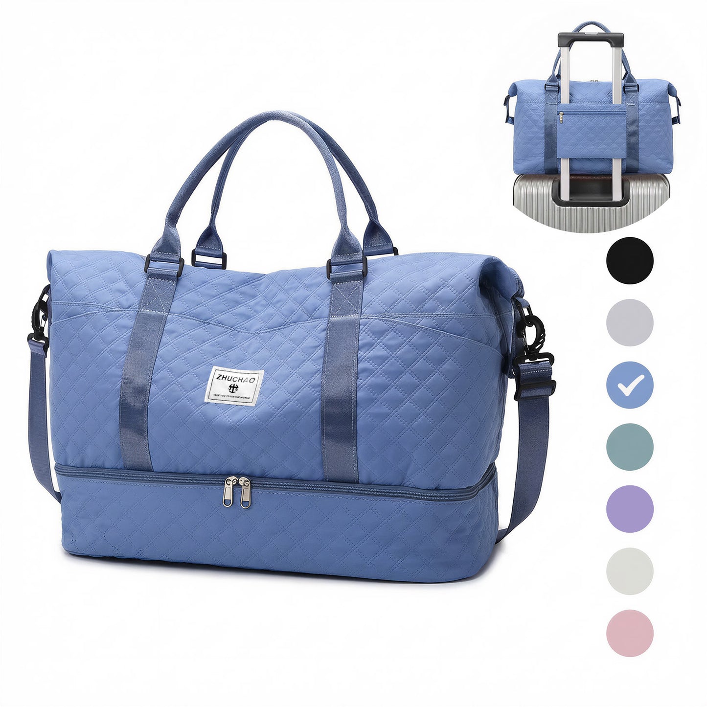 SUOSDEY Overnight Duffle Bag for Travel,Weekender Bags with Shoes Compartment,Hospital Bag for Labor and Delivery,Carry On Bag for Women,Travel,Gym,Weekend