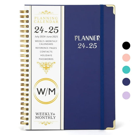 2024-2025 Academic Year Planner Calendar Notebook（JUL.2024-JUN.2025,6.3"x8.5")，Daily Weekly Monthly Agenda Planner for School Teacher Student