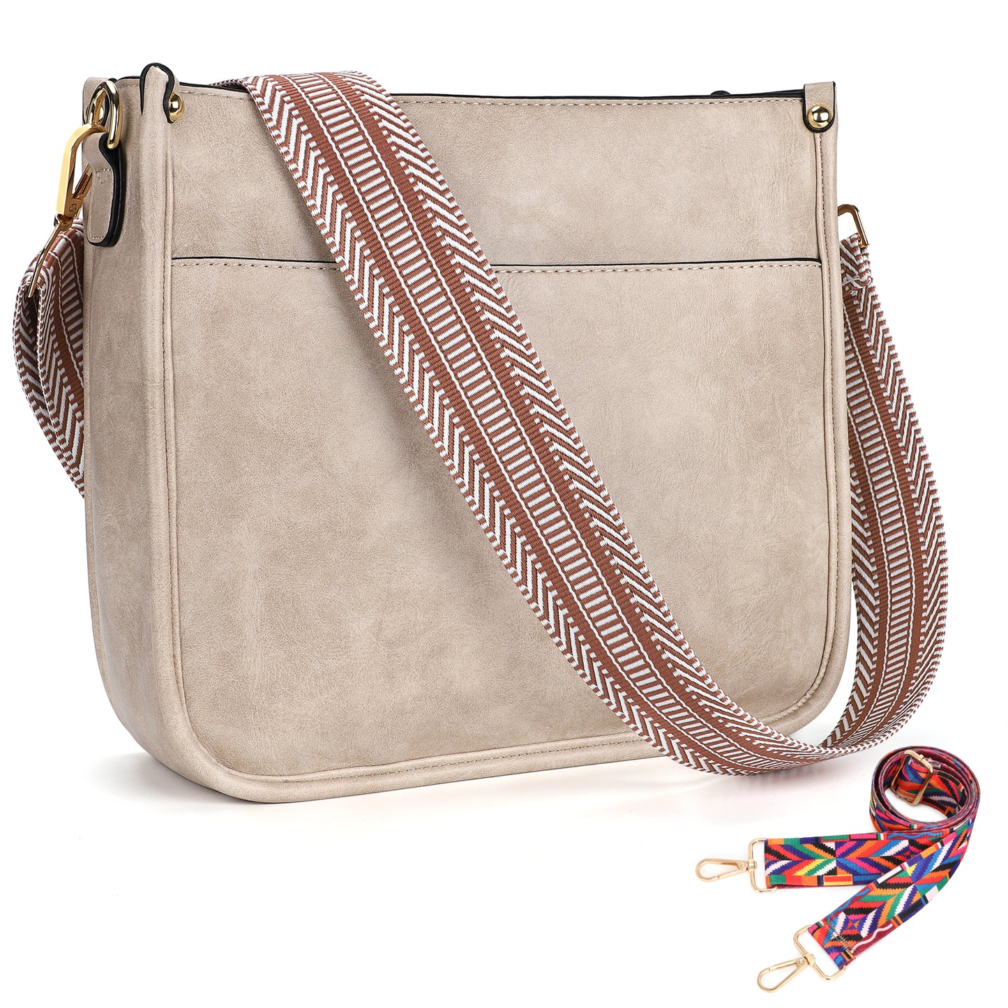 SUOSDEY Crossbody Bags for Women Trendy Vegan Leather Hobo Purses Shoulder Handbags