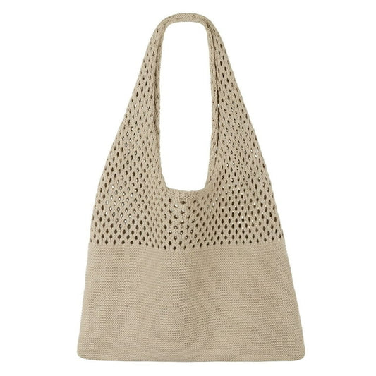 SUOSDEY Beach Tote Bag for Women, Crochet Boho Tote Bag Aesthetic Mesh Shoulder Bag for Summer Vacation
