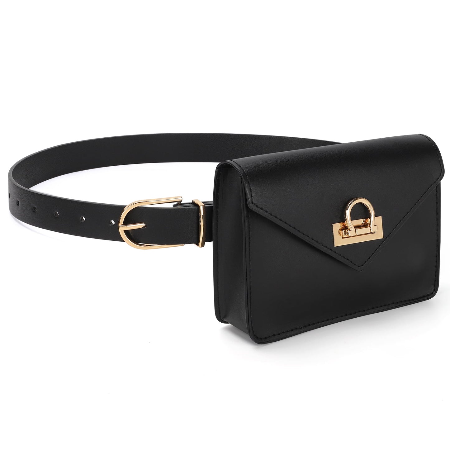 SUOSDEY Women's PU Leather Waist Belt Fanny Pack Waist Bag with Removable Belt Bag