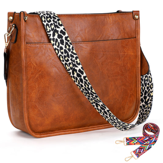 SUOSDEY Crossbody Bags for Women Trendy Vegan Leather Hobo Purses Shoulder Handbags