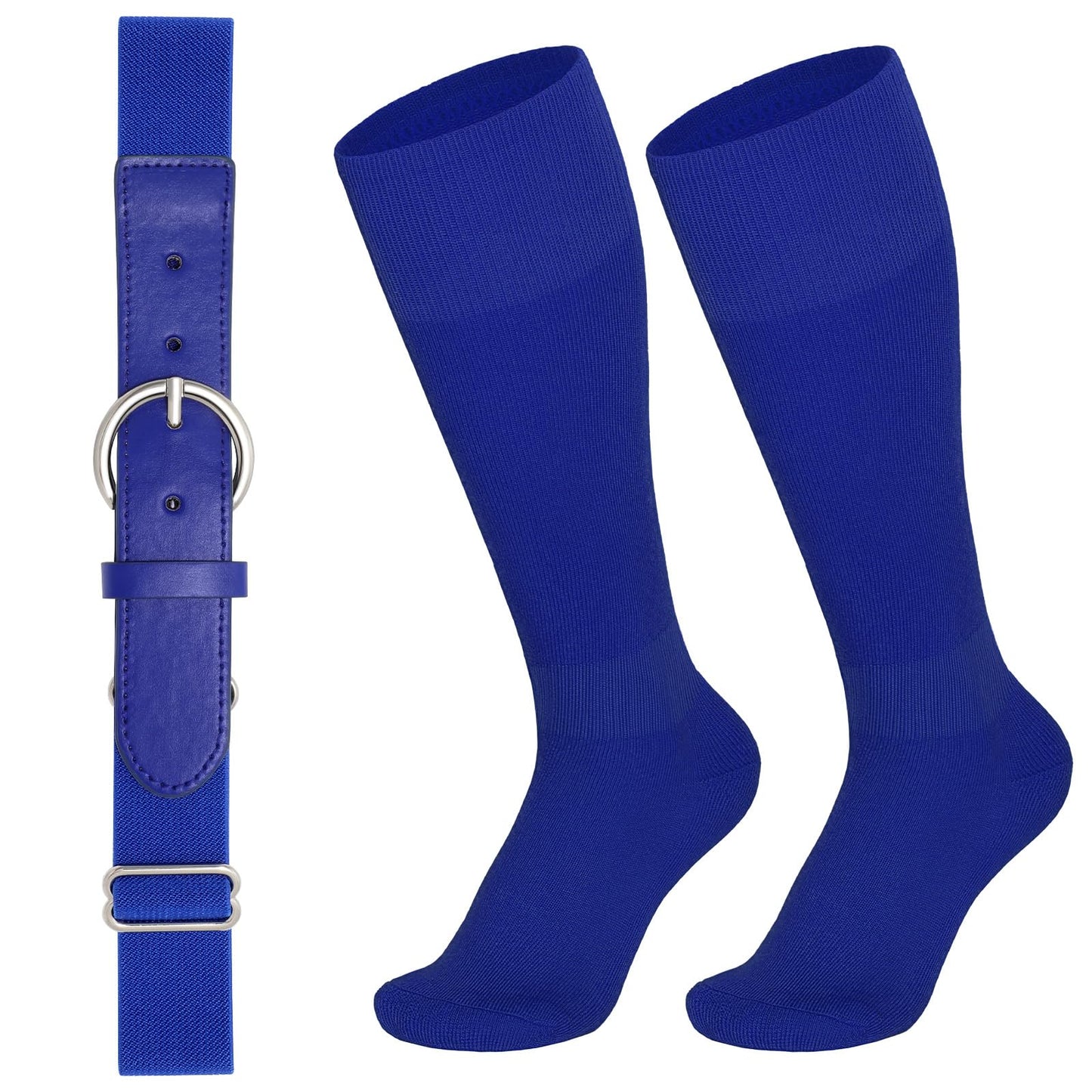 SUOSDEY Kid Baseball Belt and Socks,Toddler Youth Baseball Socks and Elastic Belt for 4-16 Years Old Boy Girl