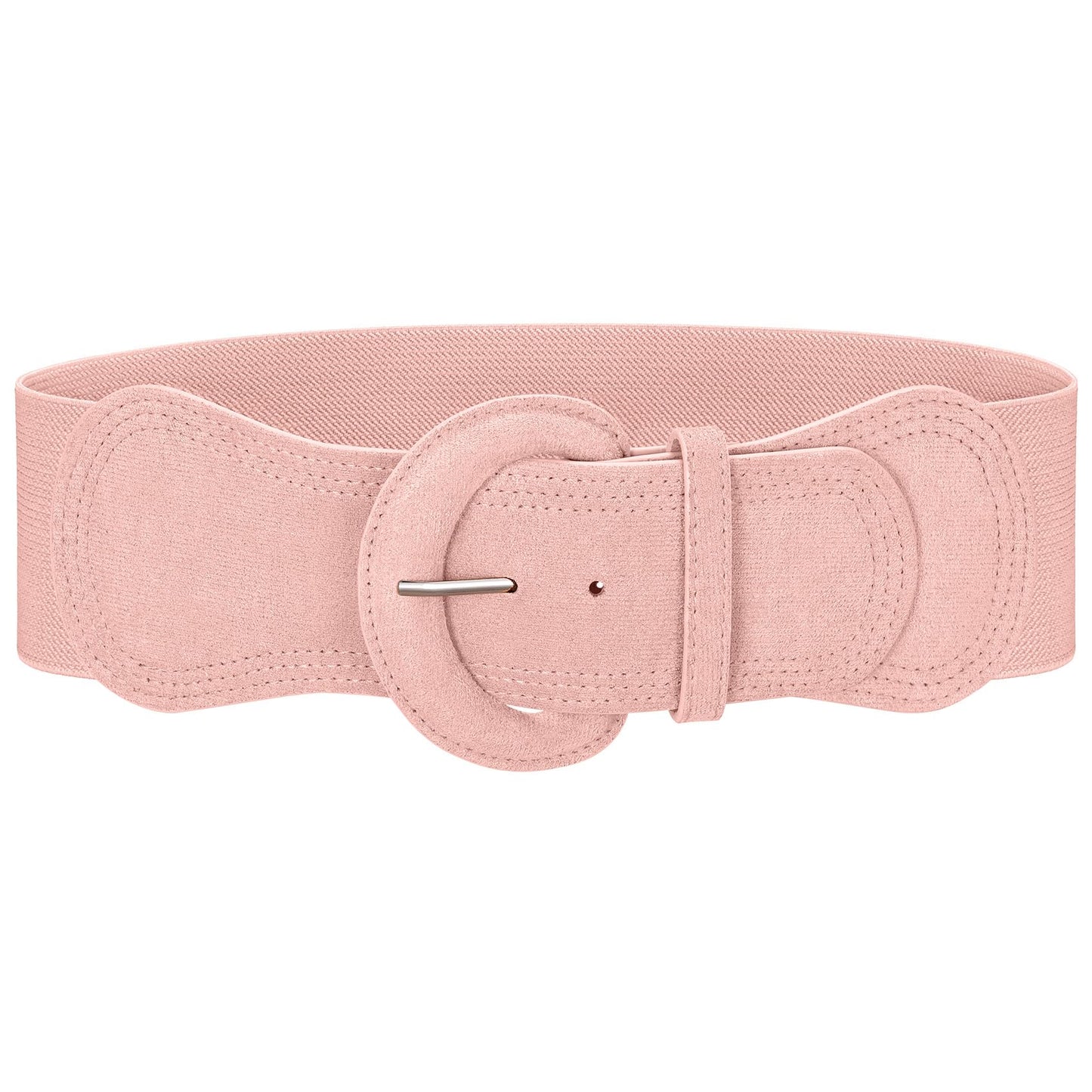 SUOSDEY Women's Elastic Wide Belt Suede Stretchy Wasit Belt for Dresses