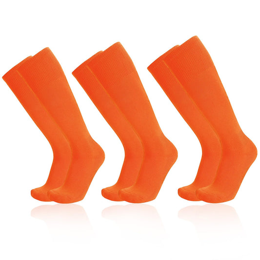 SUOSDEY 3 Pairs Baseball Softball Socks for Boys Girls,Knee-High Compression Socks for Kid Children