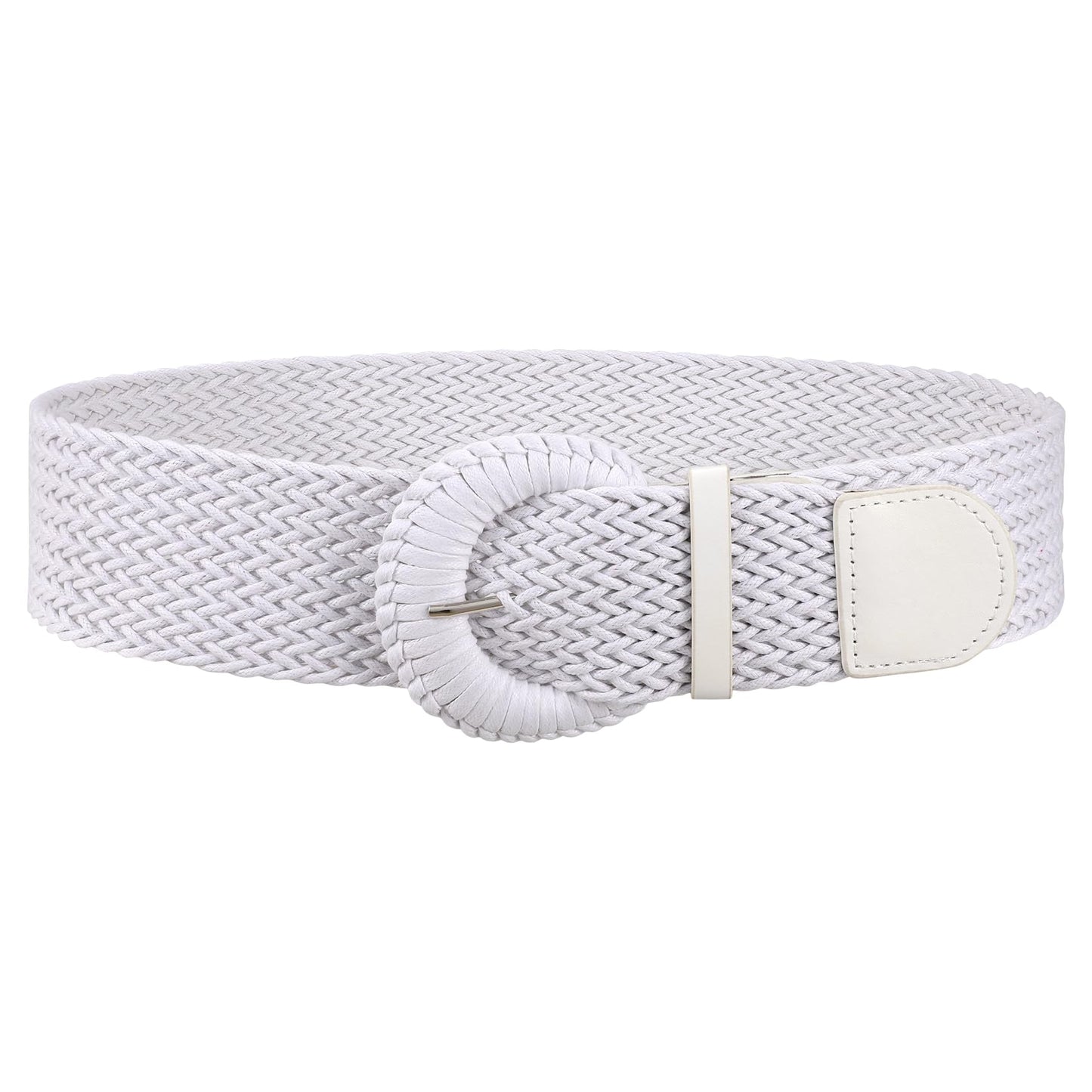 SUOSDEY Women Woven Wide Belt for Dress Fashion Rattan Braided Waist Belt Straw Raffia Boho Belt for Jeans