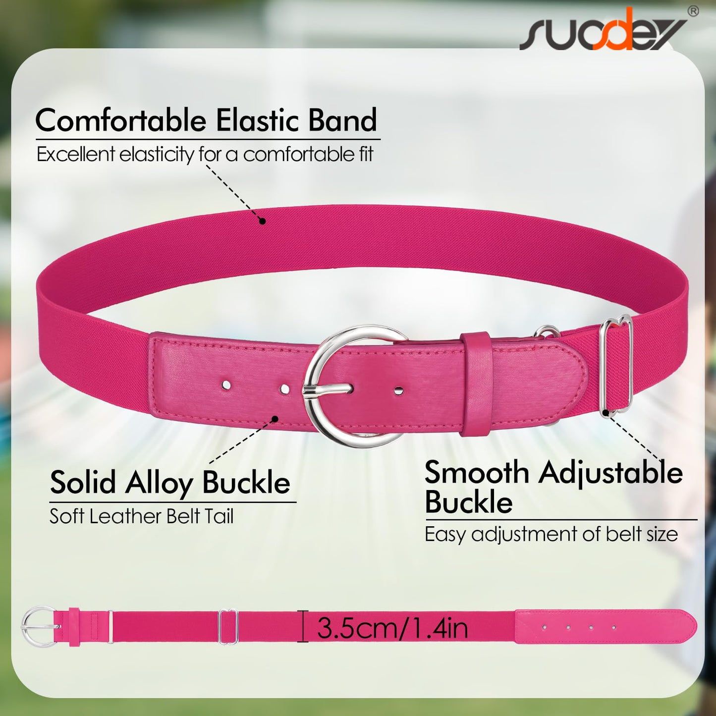 SUOSDEY Kid Baseball Belt and Socks,Toddler Youth Baseball Socks and Elastic Belt for 4-16 Years Old Boy Girl