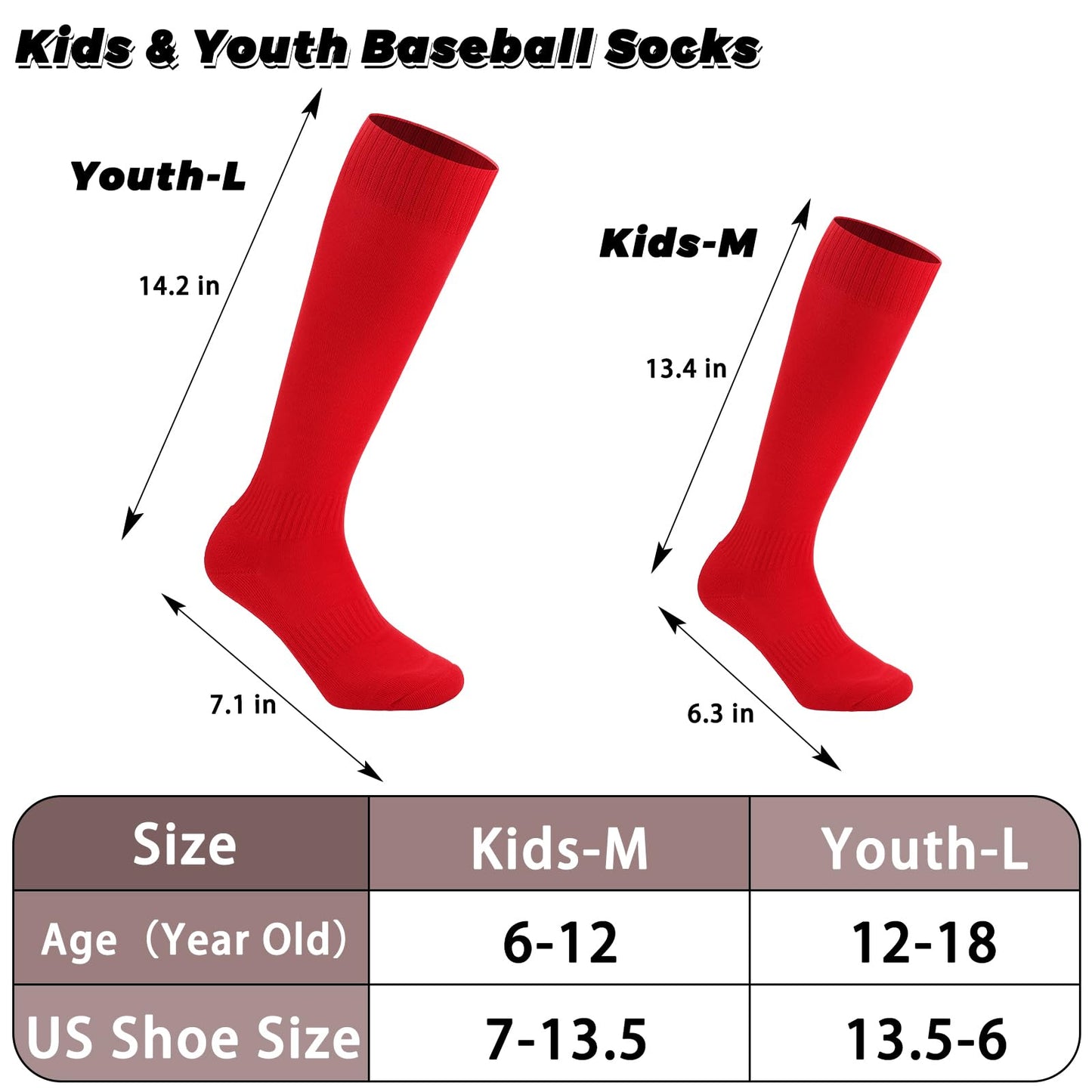 SUOSDEY Youth Baseball Socks and Belt Combo for Adult,Elastic Softball Belt and Socks for 7-16 Years Old and Adult Supplies