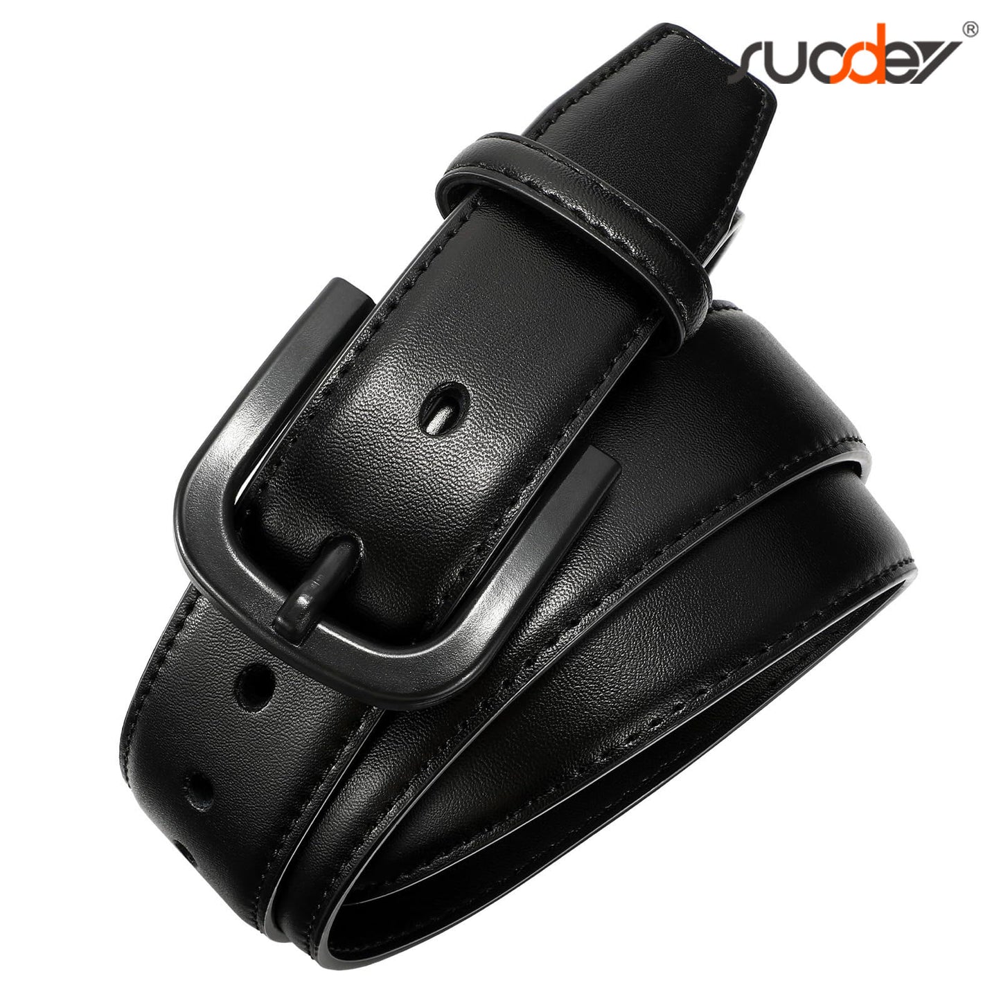 SUOSDEY Nickle Free Leather Belts for Men Coffee Belts for Jeans with Plastic Buckle